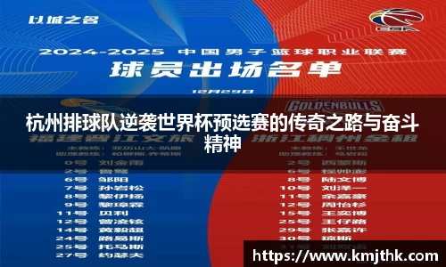 杭州排球队逆袭世界杯预选赛的传奇之路与奋斗精神
